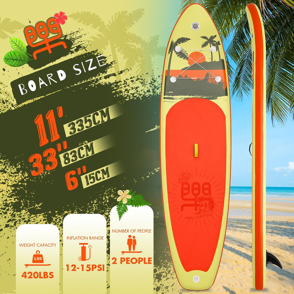 FunWater Inflatable Stand Up Paddle Board with Premium SUP Paddleboard Accessories, Anti-Slip EVA Deck, 11'6''/11'/10'6'' Paddle Boards for Adults & Youth of All Skill Levels