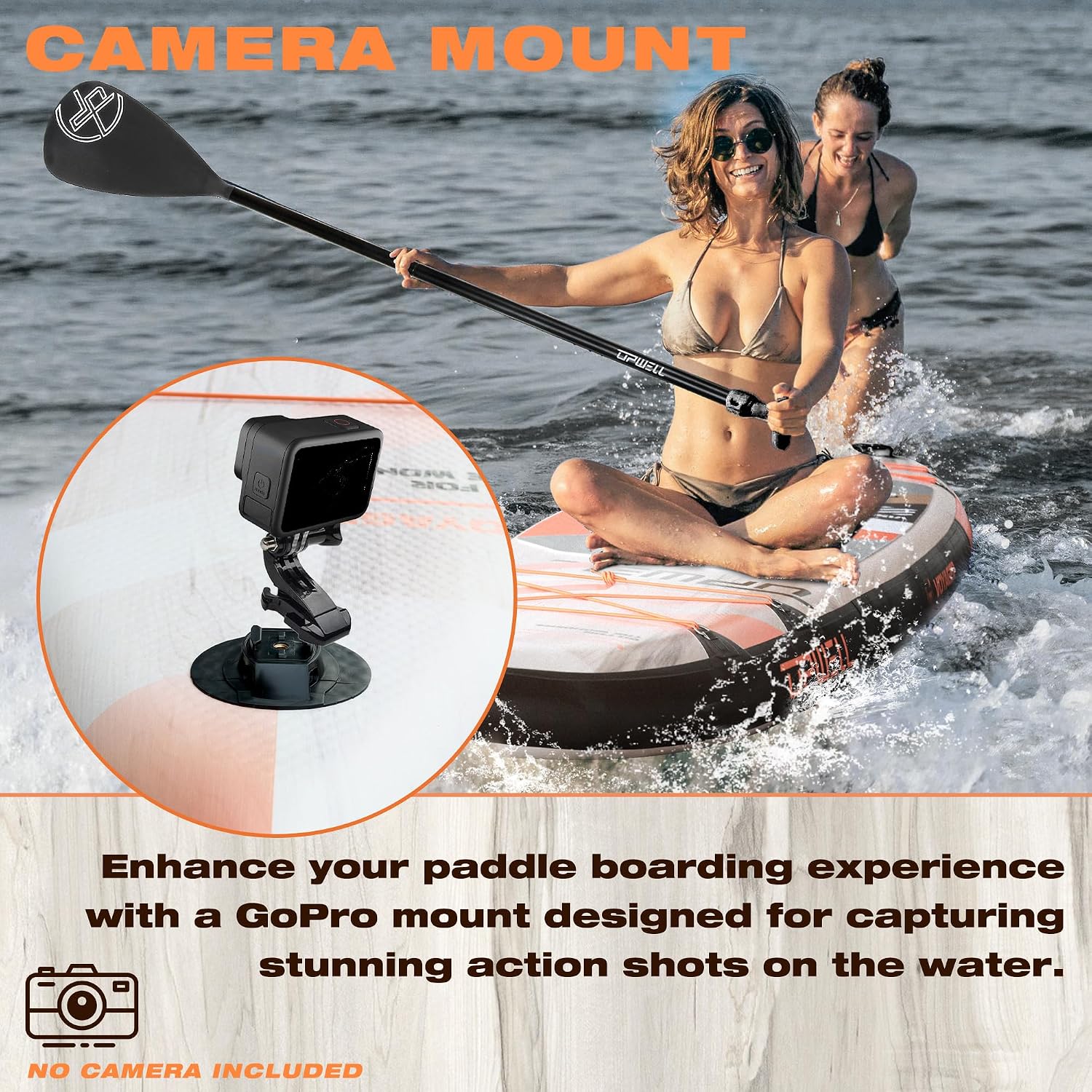 UPWELL 11'6'/11'2'/11'/10'8'/10'6'/10'2' Inflatable Stand Up Paddle Board with sup Accessories Including Backpack, Repairing Kits, Non-Slip Deck, Leash, 3 Fins, Paddle and Hand Pump