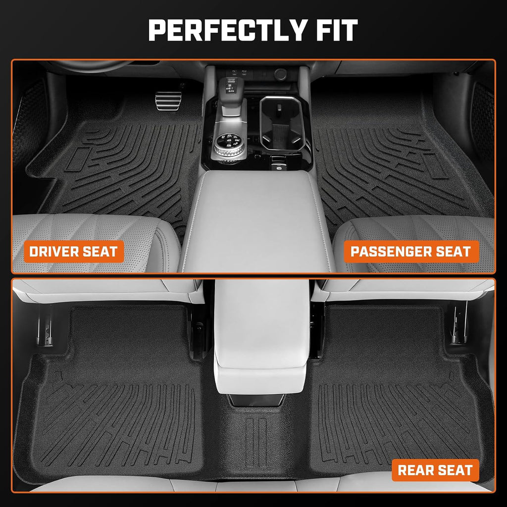 Mixsuper Floor Mat & Cargo Liner for Subaru Crosstrek 2018-2023 & 2017-2023 Impreza (Not Hybrid Models),All Weather TPE Floor Liners for Crosstrek Accessories,Full Set Anti-Slip Car Mats,Black