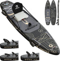 iTAOSTAR Adventure 12' × 35'/39' Inflatable Stand Up Paddle Board with Seat, Extra Wide SUP Board with 5 Fins Stable Design for Adults, Youth, All Skill Levels, Lakes, Oceans & Fishing