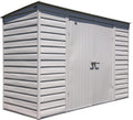 Arrow Select 10' x 4' Outdoor Lockable Steel Storage Shed Building, Flute Grey