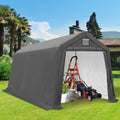 8x14 Ft Outdoor Storage Shelter, Heavy Duty Waterproof Portable Shed with Roll-up Zipper Door and Ventilated Windows for Motorcycle, Bike, Tools