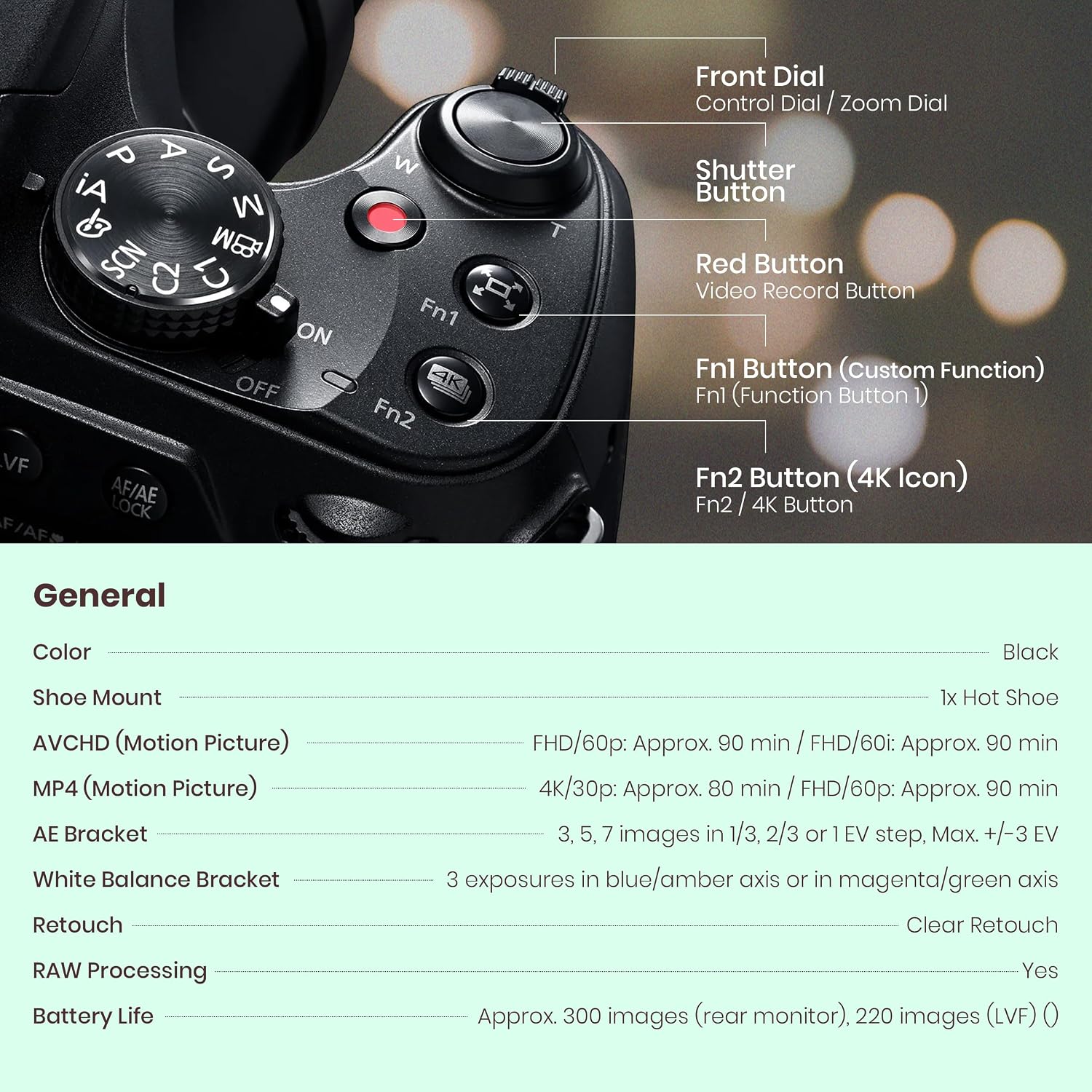 Panasonic LUMIX FZ80D Point & Shoot Digital Camera, 18.1MP, 4K Photo/Video, 60x Zoom (20-1200mm) Lens, Power O.I.S., Bundle w/ 64GB Card, Shoulder Bag, Cleaning Kit, Panasonic 1-Year Warranty