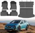 Mixsuper Floor Mat & Cargo Liner for Subaru Crosstrek 2018-2023 & 2017-2023 Impreza (Not Hybrid Models),All Weather TPE Floor Liners for Crosstrek Accessories,Full Set Anti-Slip Car Mats,Black
