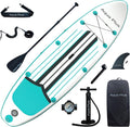 Aqua Plus 6inches Thick Inflatable SUP for All Skill Levels Stand Up Paddle Board,Paddle,Pump,ISUP Travel Backpack, Leash,Shoulder Strap,Youth,Adult Inflatable Paddle Board