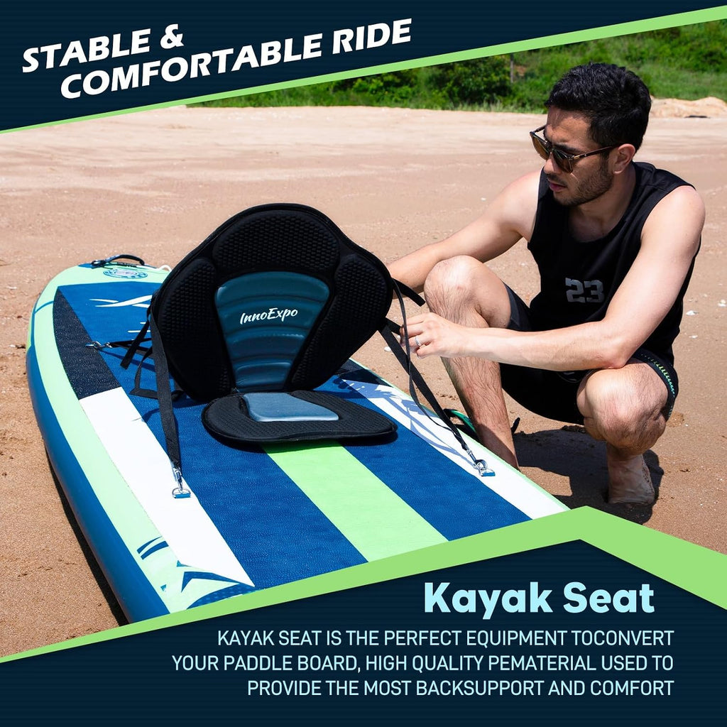 InnoExpo 11' Inflatable Stand Up Paddle Boards with Premium Accessories, Wide Stable SUP Paddle Board Design, Non-Slip Comfort Deck for Youth & Adults