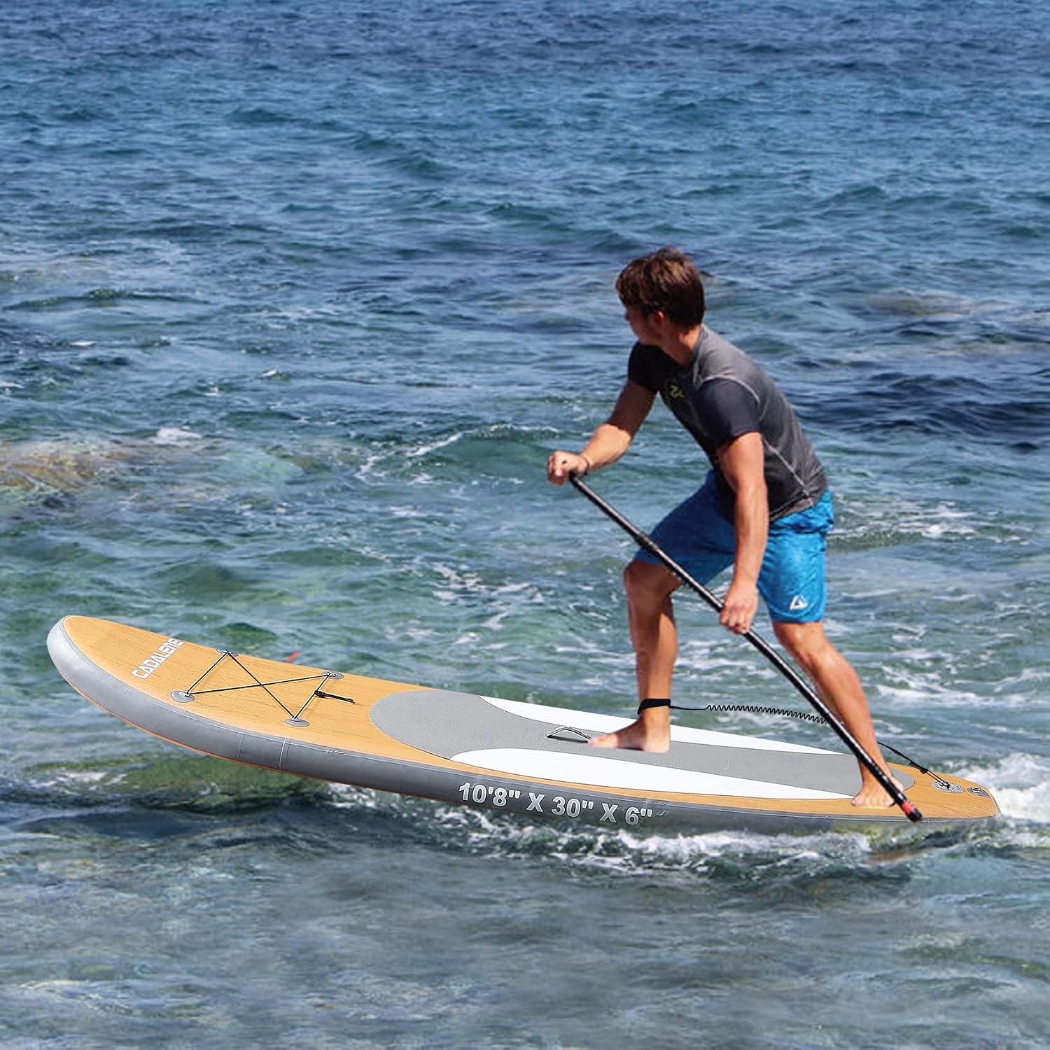 Inflatable Stand Up Paddle Board with SUP Accessories, Anti-Slip EVA Deck, Family-Friendly SUP Boards for Adults & Youth of All Skill Levels, Versatile Yoga Paddle Board