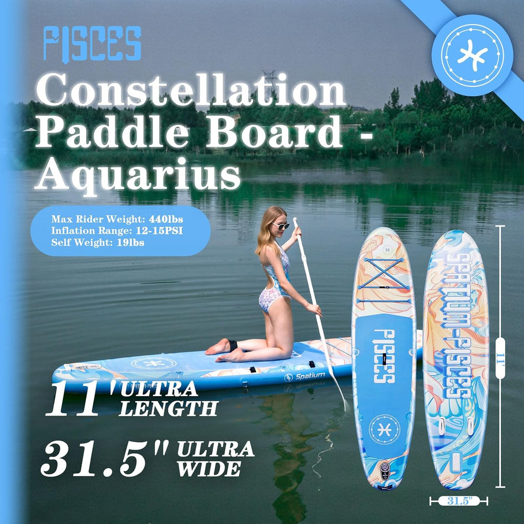 Spatium 11'5'x32' Magnetic Cup Holder Touring Paddle Board Stand Up Paddle Board for Adults,440lb Capacity SUP Board with Camera Mount for Youth & Adults of All Skill Levels