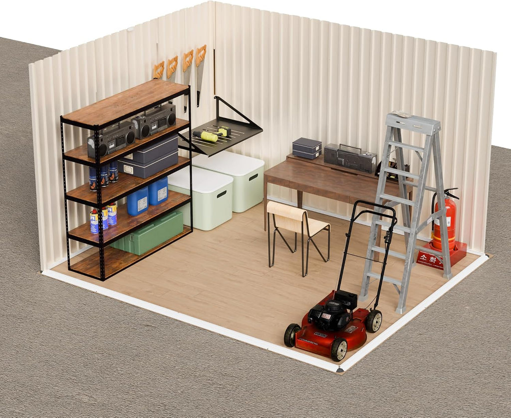 YOPTO 10x8 FT Outdoor Storage Shed with Foundation,Metal Aluminum Tool Sheds,Heavy-Duty Sheds with Sloped Roof, Air Vent and Hinge Doors,Garden Shed Bike Shed for Backyard Patio Lawn,Cream White