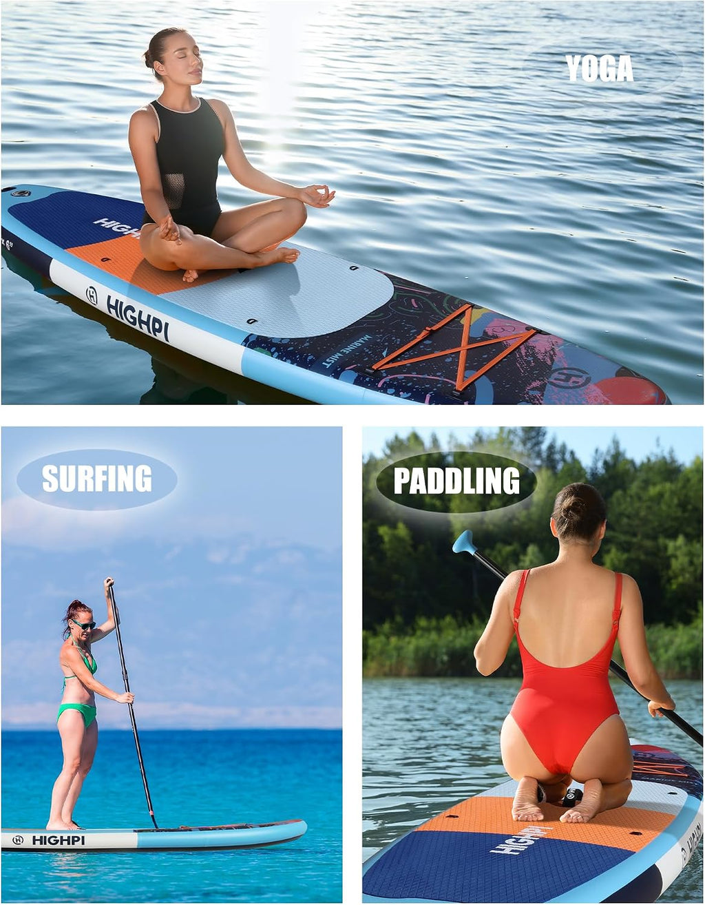 Inflatable Stand Up Paddle Board for Youth and Adults – Wide Sup with Premium Accessories, Blow Up Paddleboard for Surfing, Fishing, Yoga & More