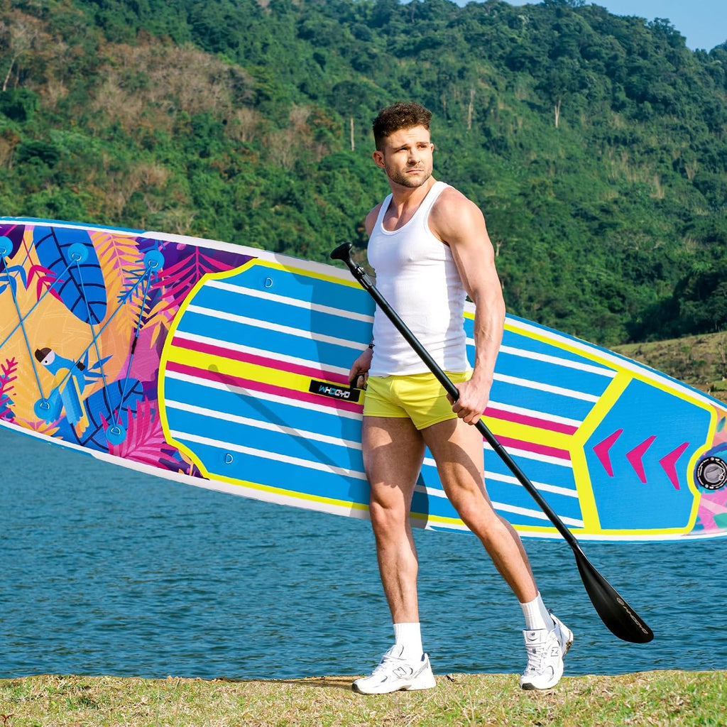 Inflatable Stand Up Paddle Board 11' × 33' × 6', Yoga Board with Durable SUP Accessories for Adults & Youth, Versatile Paddle Board