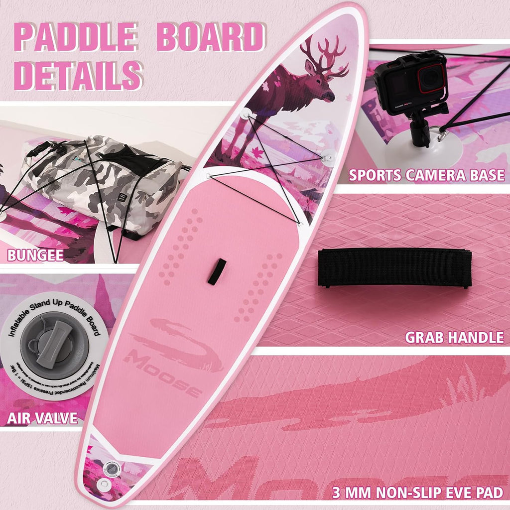 FEATH-R-LITE Inflatable Paddle Board Stand Up Paddleboards for Adults SUP with Premium Accessories Pump, Adjustable Paddle, Leash, Three Fins, Backpack