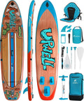 UPWELL 11'6'/11'2'/11'/10'8'/10'6'/10'2' Inflatable Stand Up Paddle Board with sup Accessories Including Backpack, Repairing Kits, Non-Slip Deck, Leash, 3 Fins, Paddle and Hand Pump