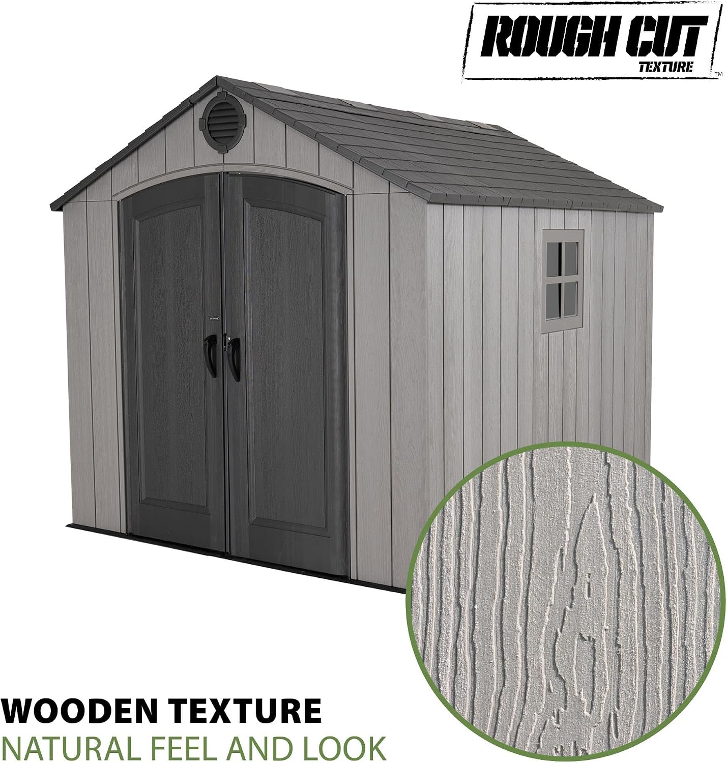 Lifetime Outdoor Storage Shed, 8 x 10 Foot, Gray
