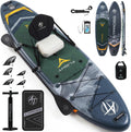 12'x36 Inflatable Paddle Board, 500lbs Extra Wide Stand Up Paddleboard for Adults with Premium SUP Accessories Kit & Backpack, Blow Up Kayak Non-Slip Stable Deck Boat for Yoga Fishing Surf