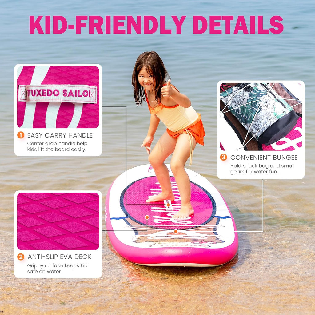 Tuxedo Sailor 10'6'/11' Inflatable Stand Up Paddle Board with SUP Accessories, Anti-Slip EVA Deck and Large Fin, Paddle Boards for Adults & Youth of All Skill Levels