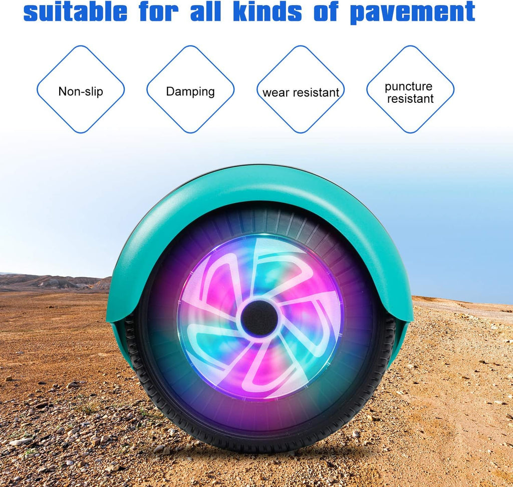 LIEAGLE Hoverboard, 6.5' Self Balancing Scooter Hover Board with Bluetooth Wheels LED Lights for Kids Adults
