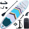Aqua Plus 6inches Thick Inflatable SUP for All Skill Levels Stand Up Paddle Board,Paddle,Pump,ISUP Travel Backpack, Leash,Shoulder Strap,Youth,Adult Inflatable Paddle Board