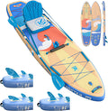 iTAOSTAR Billow 11'6'×36' Extra Wide Paddle Board with Seat, One-Stop Premium SUP Board Accessories, Tailored Fins, Stable Inflatable Stand Up Paddle Boards for Youth/Adults of All Skill Levels