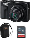 Panasonic LUMIX ZS99 Point and Shoot Camera, Compact Camera for Travel with 30x Zoom with 24-720mm Zoom Lens, and 4K Video/Photo, Great for Travel and Concerts, DC-ZS99 + Bag+ 32GB SD Card (Black)