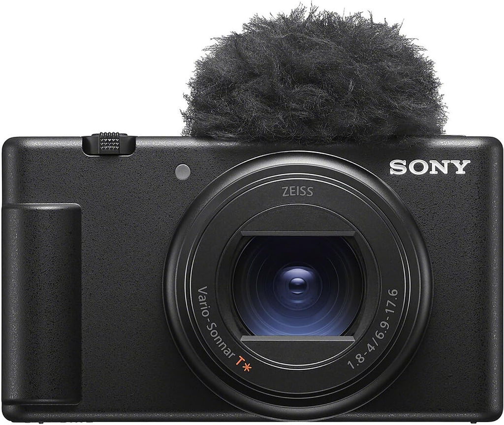 Sony ZV-1 II Vlog Camera for Content Creators and Vloggers (Black) (ZV-1M2/B) + 64GB Memory Card + Card Reader + Deluxe Soft Bag + Flex Tripod + Memory Wallet + Cleaning Kit (Renewed)