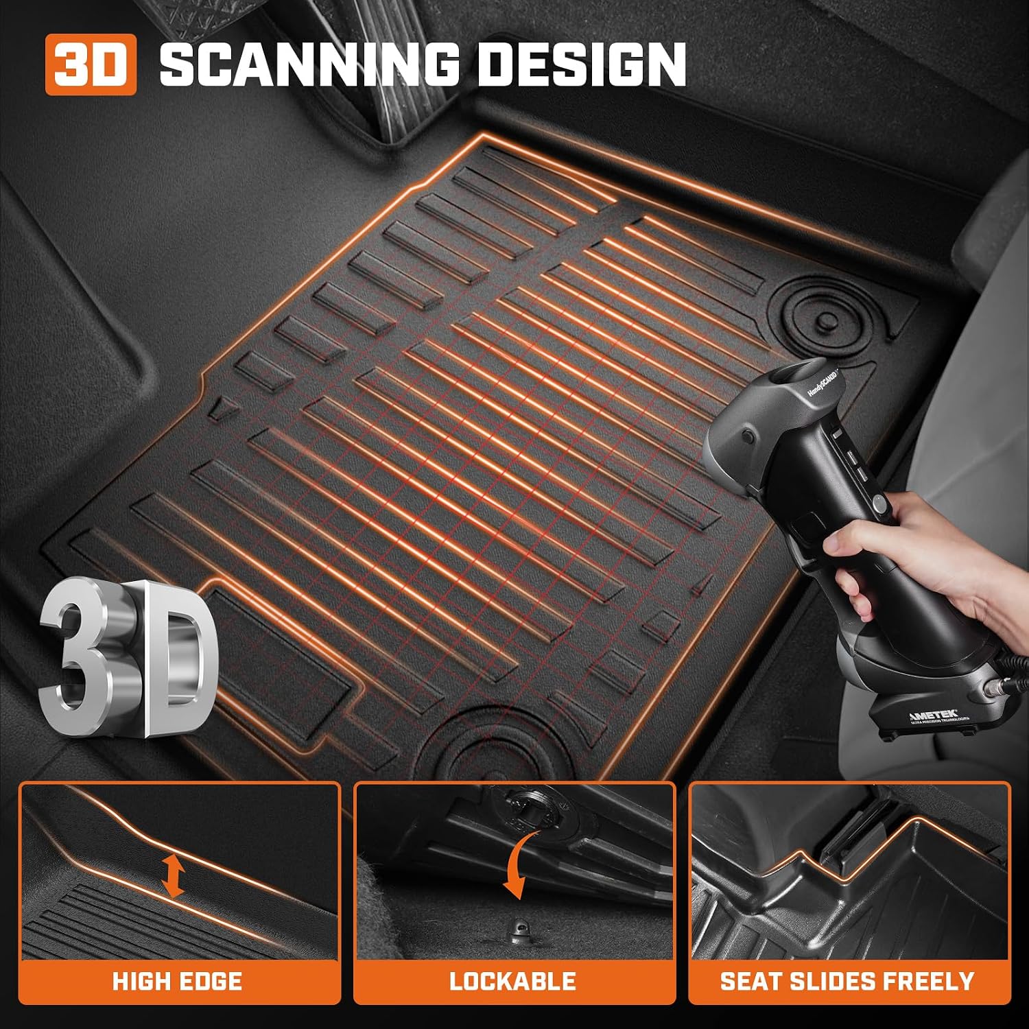 Mixsuper Floor Mat & Cargo Liner for 2020-2026 BMW X6 M/M50i/sDrive40i/xDrive40i G06,All Weather TPE Floor Liners with Trunk Mat & Backrest Protectors,X6 Accessories,Anti-Slip Floor Liners Set Black