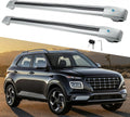 2PCS Crossbar Fits for Hyundai Venue 2022 2023 2024 2025 SEL Limited with Raised Roof Rails Silver Cross bar Aluminum Cargo Carrier