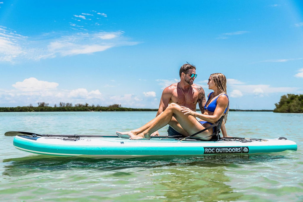 Roc Inflatable Stand Up Paddle Board with Premium SUP Paddle Board Accessories, Wide Stable Design, Non-Slip Comfort Deck for Youth & Adults