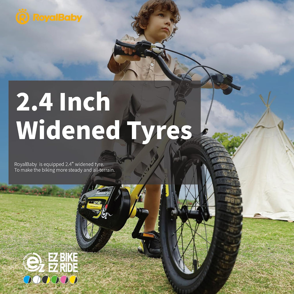 RoyalBaby EZ Kids Bike 12 14 16 18 20 Inch Balance Pedal 2-in-1 Training Bicycle Boys Girls Ages 3 to 12 Years Easy Learn for Beginners