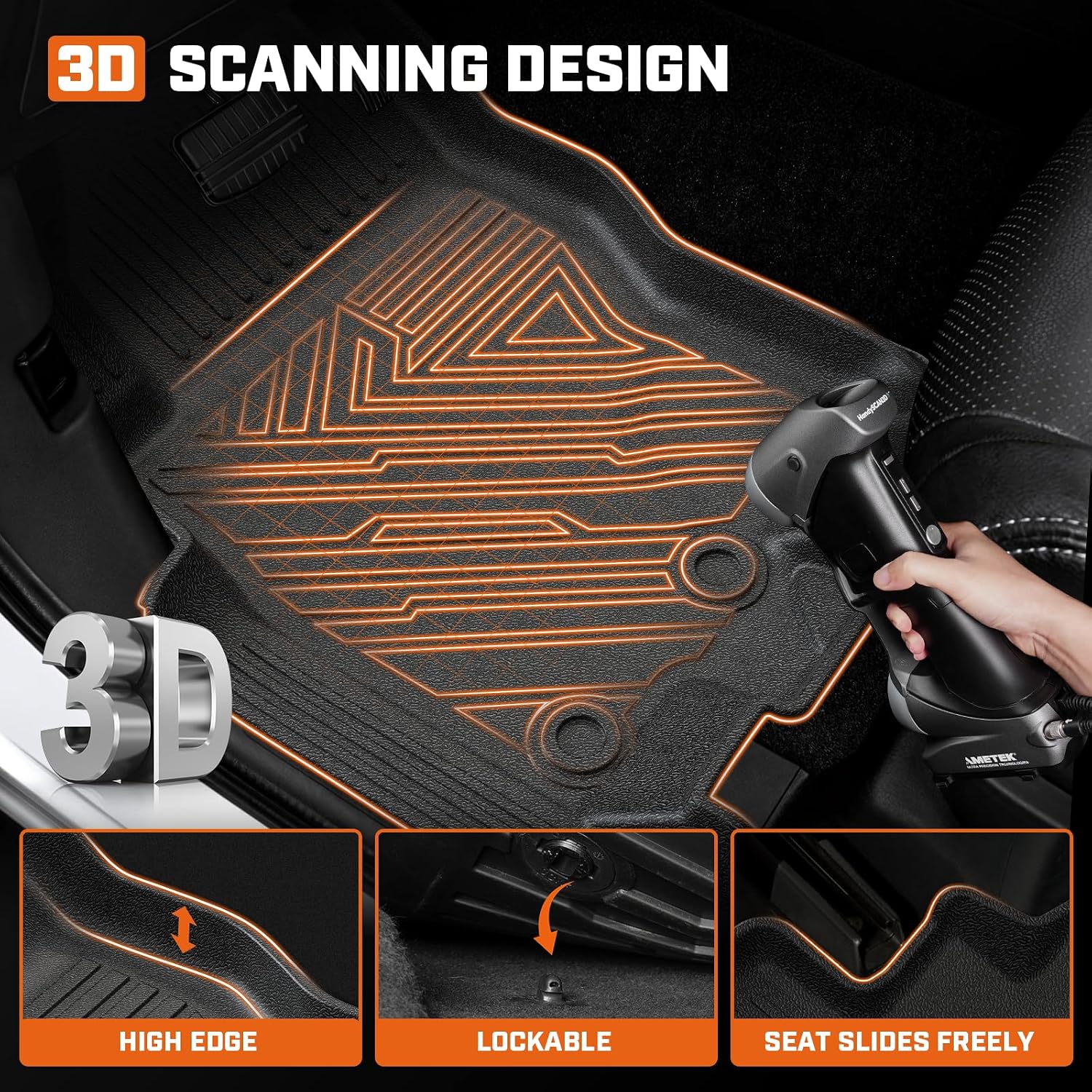 Mixsuper Floor Mat & Cargo Liner for Nissan Frontier 2022-2026 (Crew Cab),with 2nd Row Under-Seat Storage(Not with Under Seat Speaker),TPE Floor Liners Protection for Frontier Accessories,Car Mats