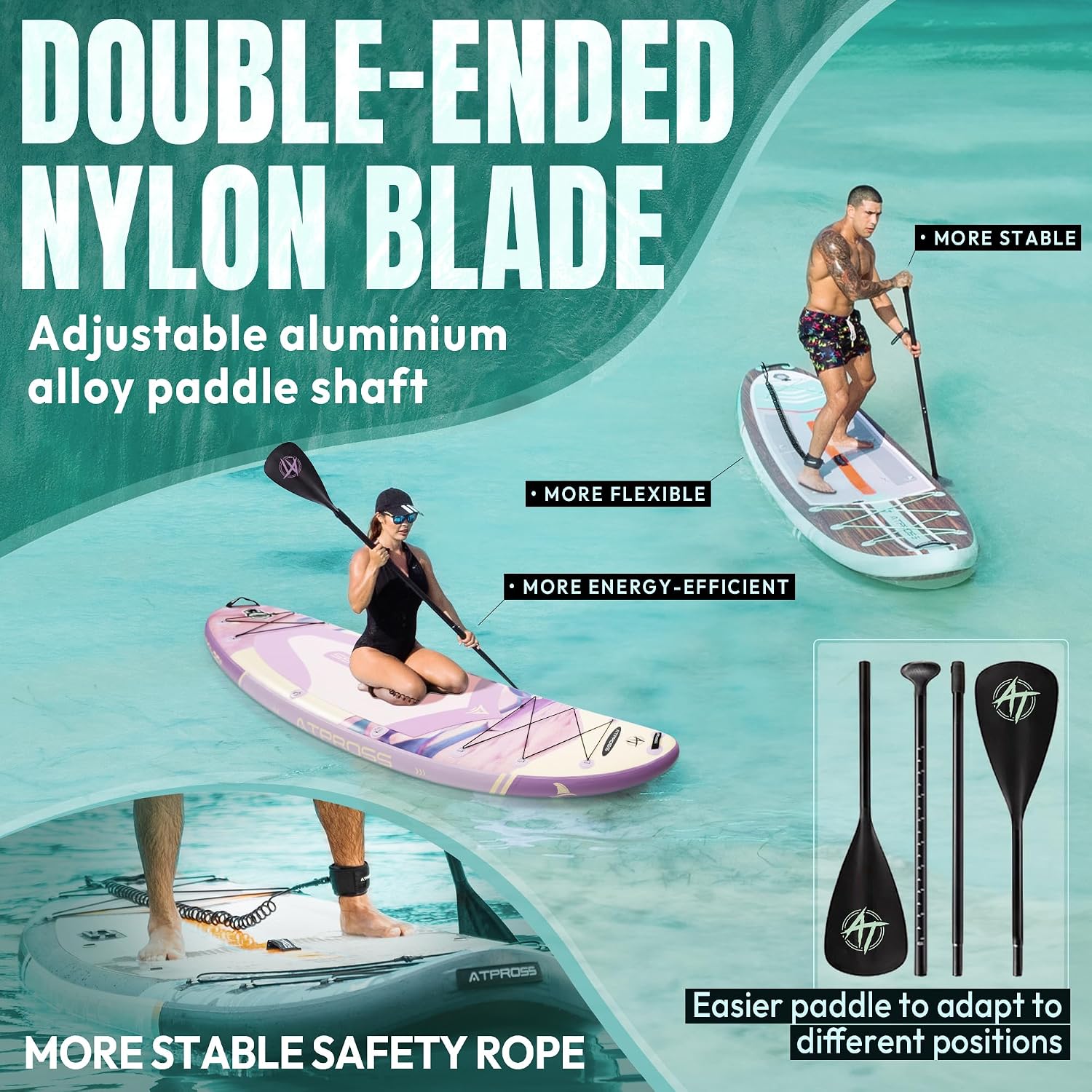 11'6'x35' Inflatable Paddle Board, 450lbs Extra Wide Stand Up Paddleboard for Adults with Premium SUP Accessories Kit & Backpack, Blow Up Kayak Non-Slip Stable Deck Boat for Yoga Fishing Surf