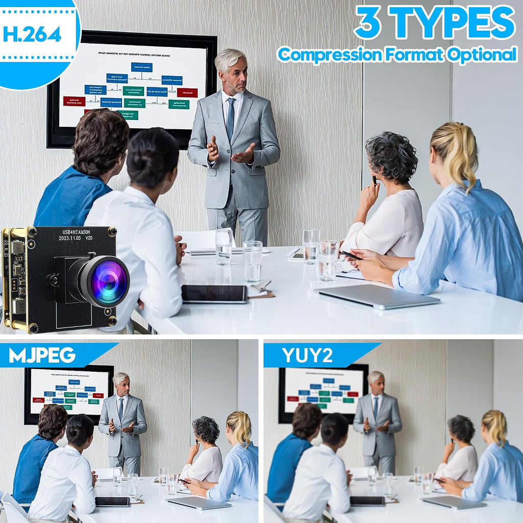 ELP 4K 60fps HDMI USB3.0 Camera for Computer - Wide Angle PC Camera with 120 Low Distortion Lens and 2X Digital Zoom for Laser Engraver, Laptop, Ras pi, Jetson Nano