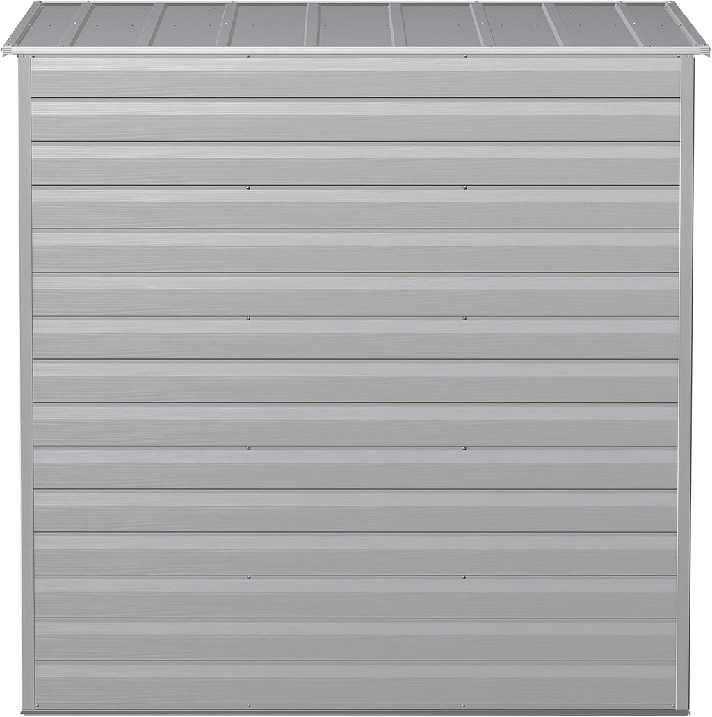 Arrow Select 6' x 4' Outdoor Lockable Steel Storage Shed Building, Flute Grey