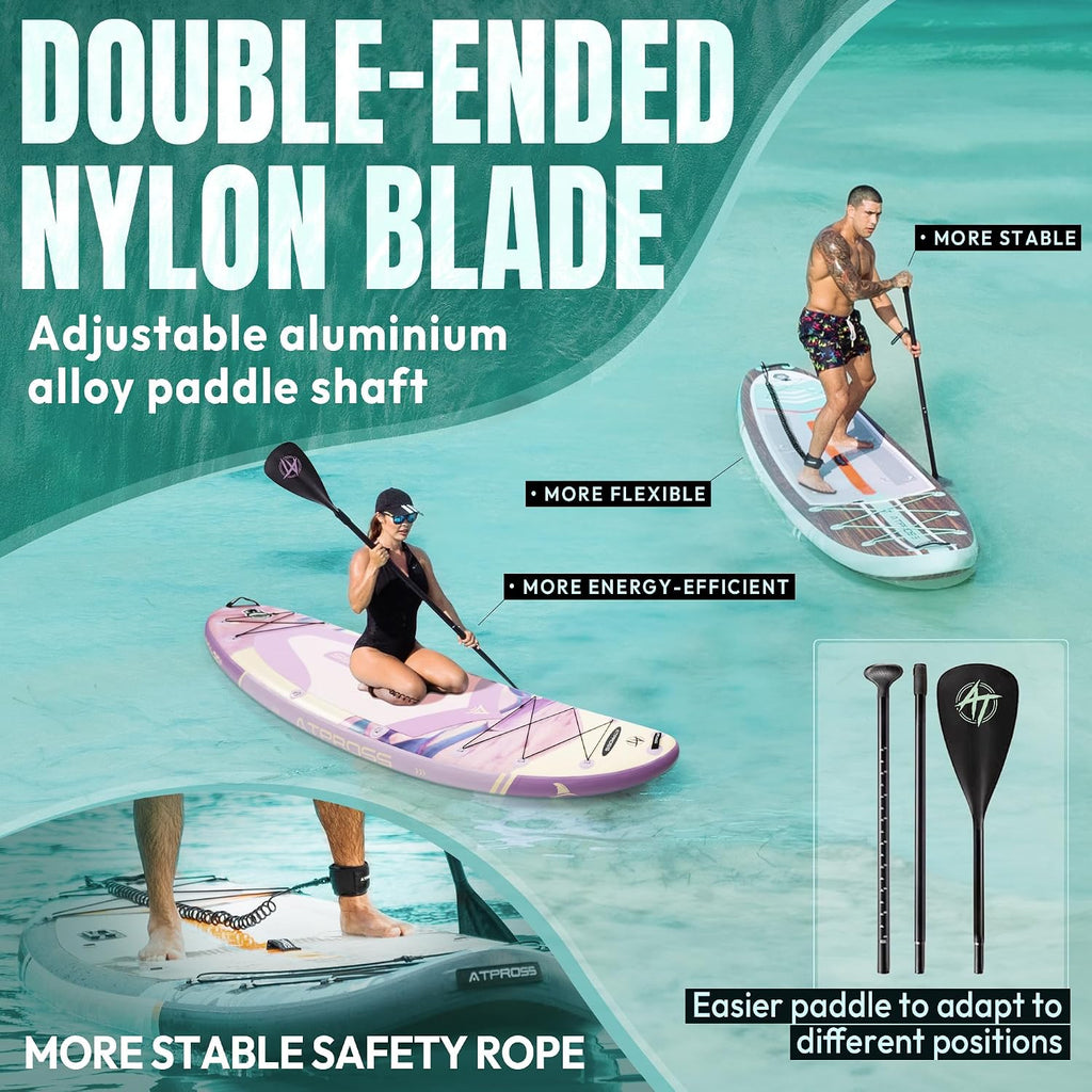 11'6'x35' Inflatable Paddle Board, 450lbs Extra Wide Stand Up Paddleboard for Adults with Premium SUP Accessories Kit & Backpack, Blow Up Kayak Non-Slip Stable Deck Boat for Yoga Fishing Surf