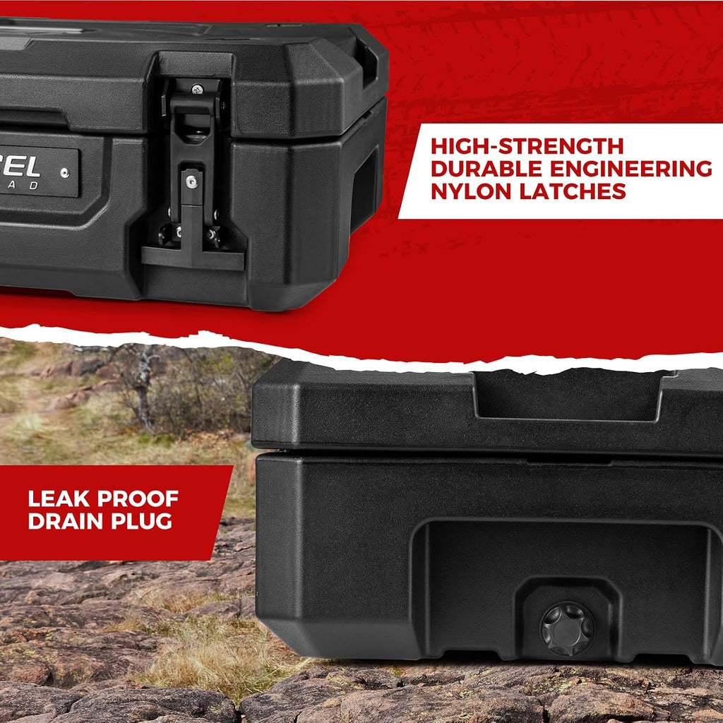RUGCEL 126QT Waterproof Dry Storage Box - Heavy Duty Overland Off-Road Storage Case for Camping, Vehicle Trunk, Roof Rack.