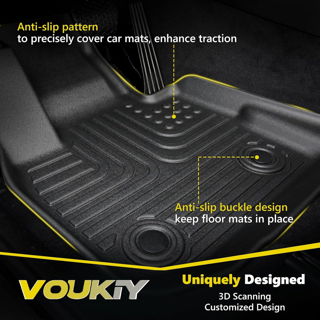 All Weather Car Floor Mats & Cargo Liner Set Fit for Mazda CX-70 & CX70 PHEV 2025 2026 Floor Liners Trunk Liner CX70 Cargo Mat Accessories Black