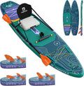 iTAOSTAR Adventure 12' × 35'/39' Inflatable Stand Up Paddle Board with Seat, Extra Wide SUP Board with 5 Fins Stable Design for Adults, Youth, All Skill Levels, Lakes, Oceans & Fishing