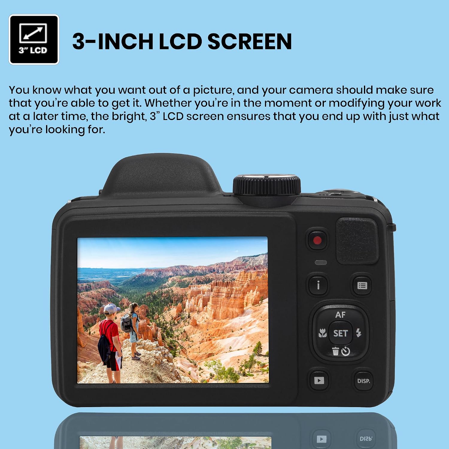 Kodak PIXPRO AZ405 Digital Camera Black, Point & Shoot Camera Case, 32GB SD Memory Card, Rechargeable Batteries & Charger, USB Card Reader, Table Tripod, Accessories