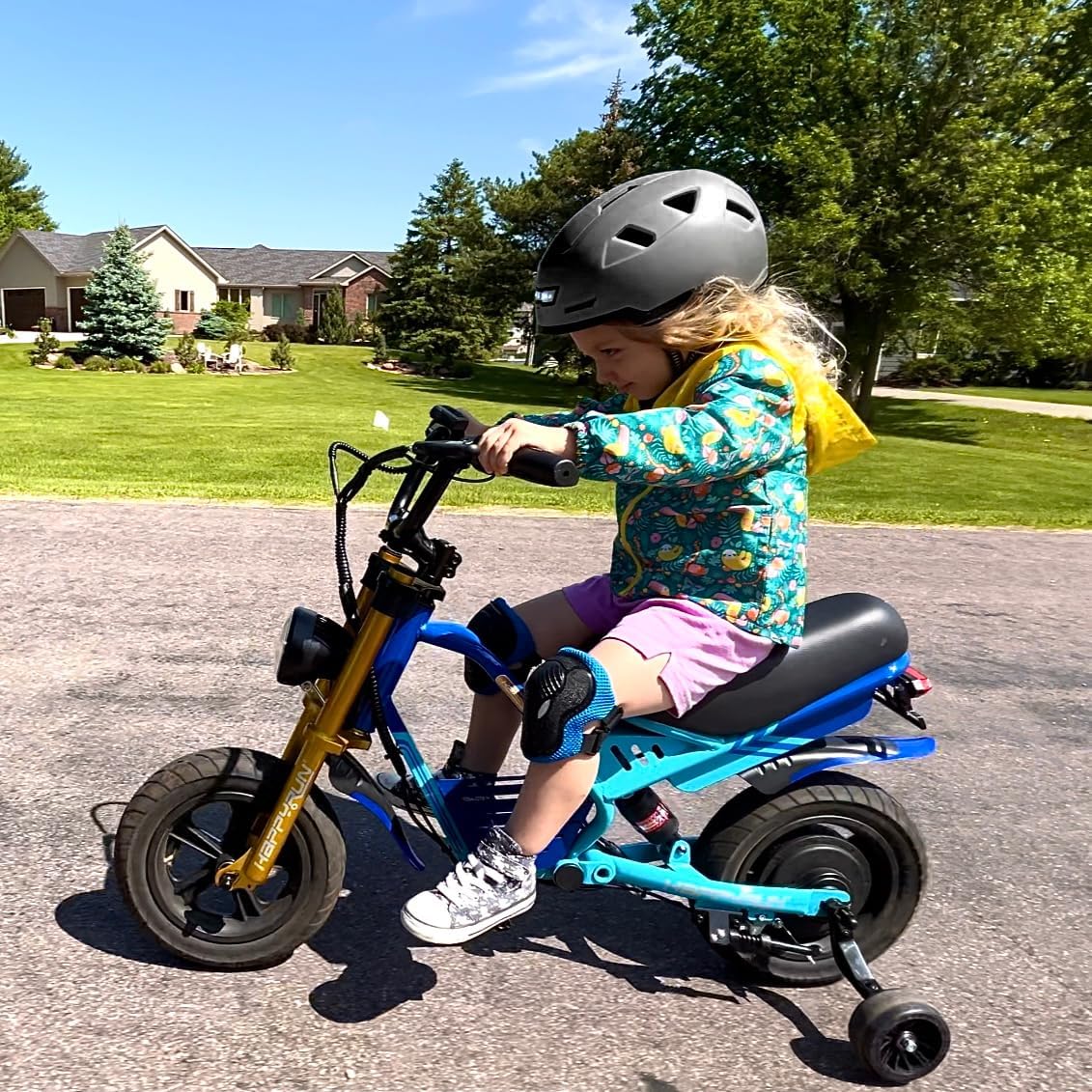 XNITO Kid Bike Helmets for Boys and Girls | Fit Head 51-54cm Circumference | CPSC & NTA-8776 Dual Certified | Multi-Sport Helmets with LED Lights, Magnetic Buckle, Detachable Visor