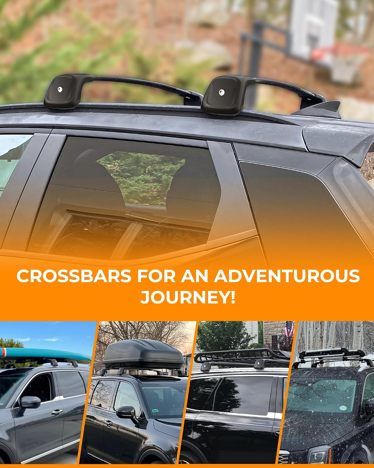 Upgraded 260 LBS Roof Rack Cross Bars Fit for 2022-2026 Hyundai Santa Cruz SE SEL Premium Night Limited Cargo Carrier Lockable Crossbars Accessories (NOT for Naked Roof)