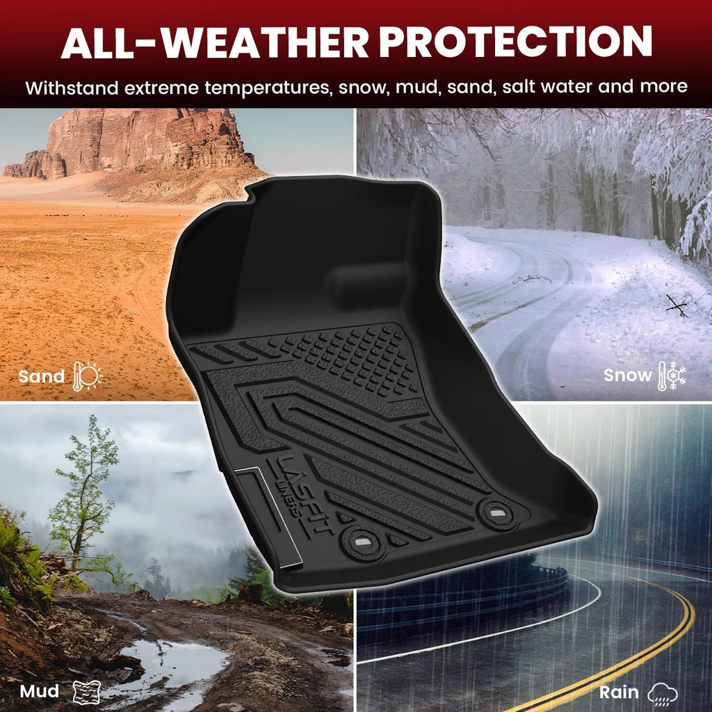 LASFIT Floor Mats Fits for Subaru Crosstrek 2023-2018 & Impreza 2023-2017, All Weather TPE Custom Fit Easy Clean Durable Car Accessories for Crosstrek & Impreza Base/Limited/Premium/Sport Floor Liners