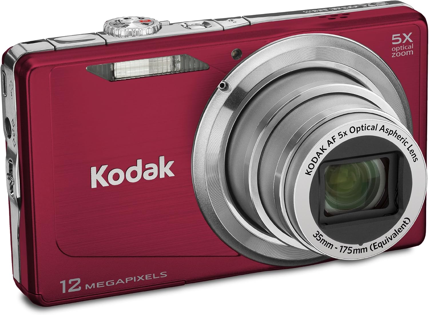 Kodak Easyshare M381 12.4MP Digital Camera with 5x Optical Zoom and 3-inch LCD (Red)