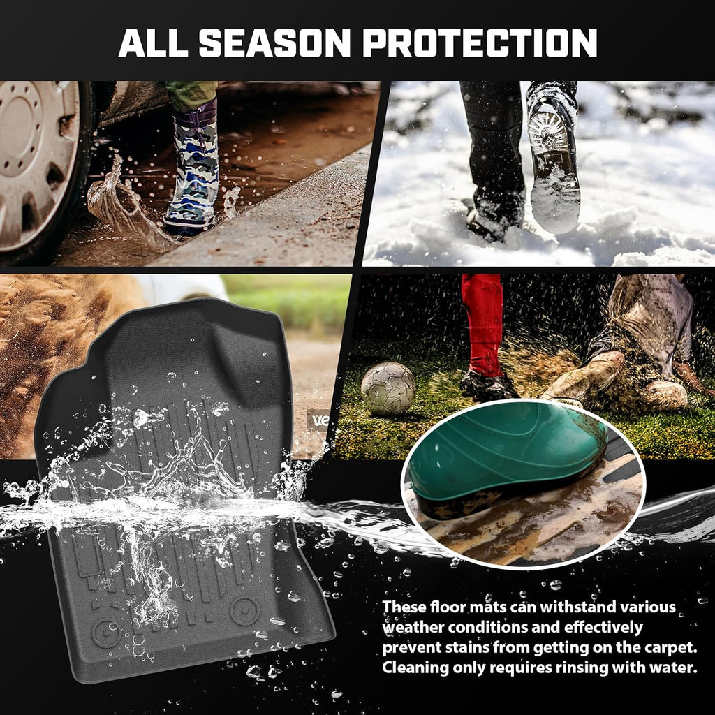 Mixsuper Renegade Floor mats-Floor Mat & Cargo Liner for Jeep Renegade 2015-2023 (Not for Sport),All Weather TPE Floor Liners Protection for Renegade Accessories,Full Set Anti-Slip Car Mats,Black