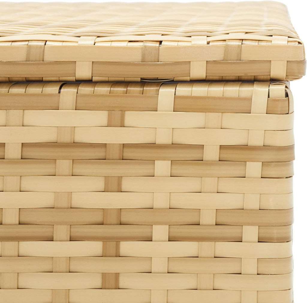SAFAVIEH Outdoor Collection Oliveira Natural/White Cushion Box