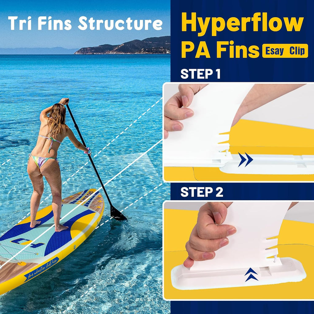 Inflatable Paddle Board 11'6/10'6 Paddle Board - All-Around SUP Board for Adults & Beginners, Stand Up Paddle Board with Complete Accessory Kit for Lake, River, Ocean