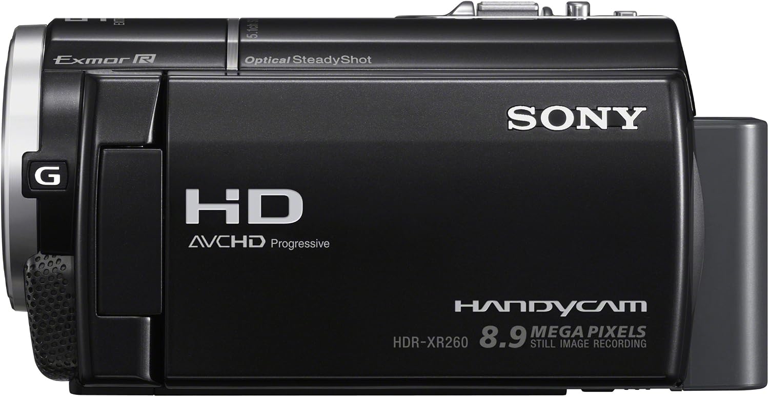Sony HDR-XR260V High-Definition Handycam 8.9 MP Camcorder with 30x Optical / 55x Extended Zoom and 160 GB Hard Disk Memory (Renewed), Clear