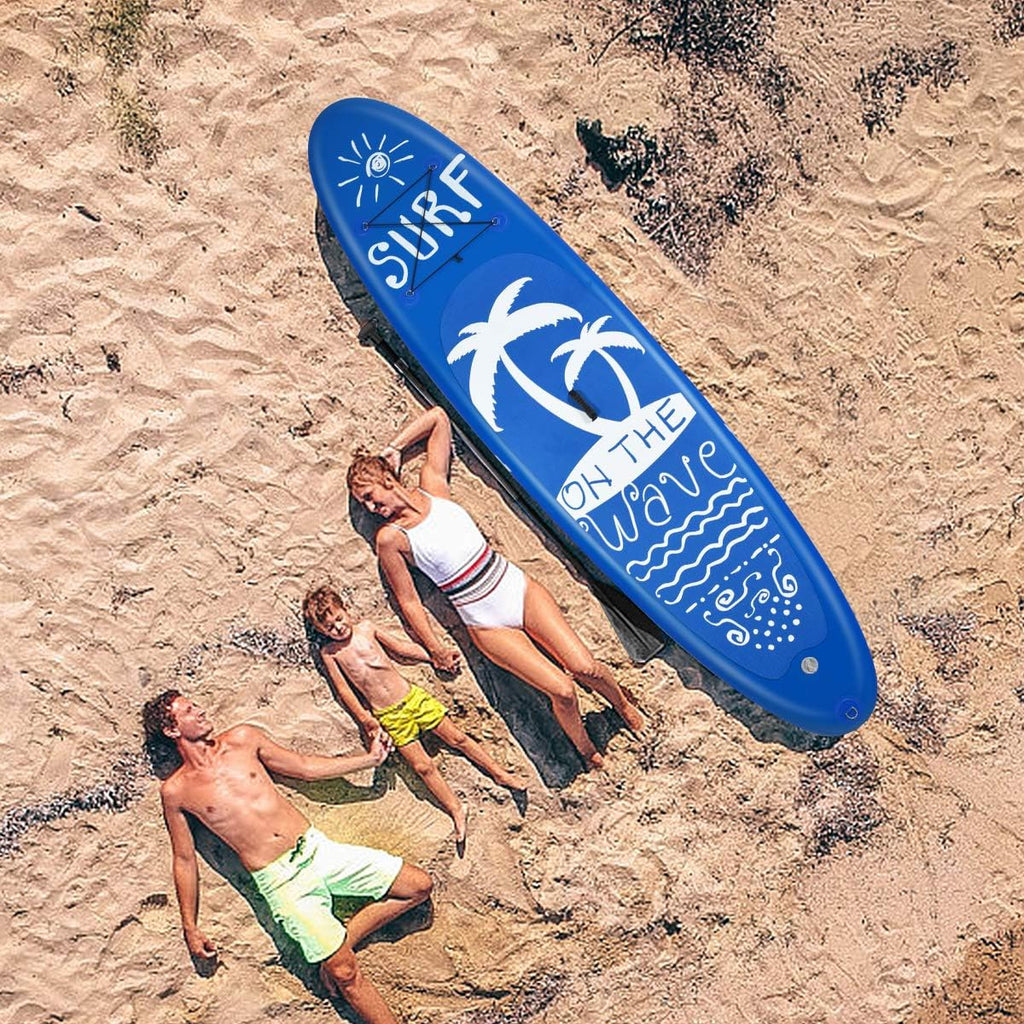Goplus 9.8'/10'/11' Inflatable Stand Up Paddle Board, 6.5' Thick SUP with Premium Accessories and Carry Bag, Wide Stance, Bottom Fin for Paddling, Surf Control, Non-Slip Deck, for Youth and Adult