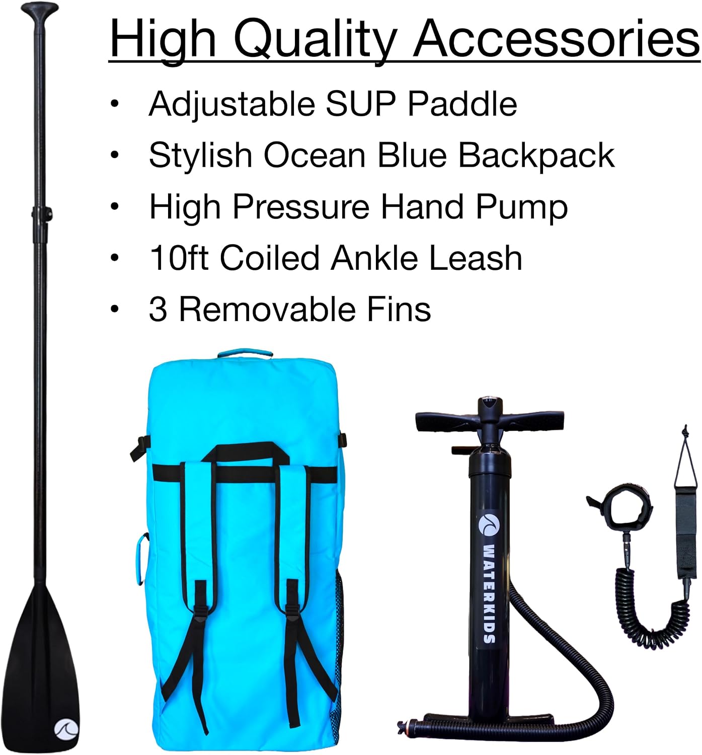 Waterkids Paddle Boards for Kids and Adults, Inflatable Stand Up Paddle Board Packages for Families