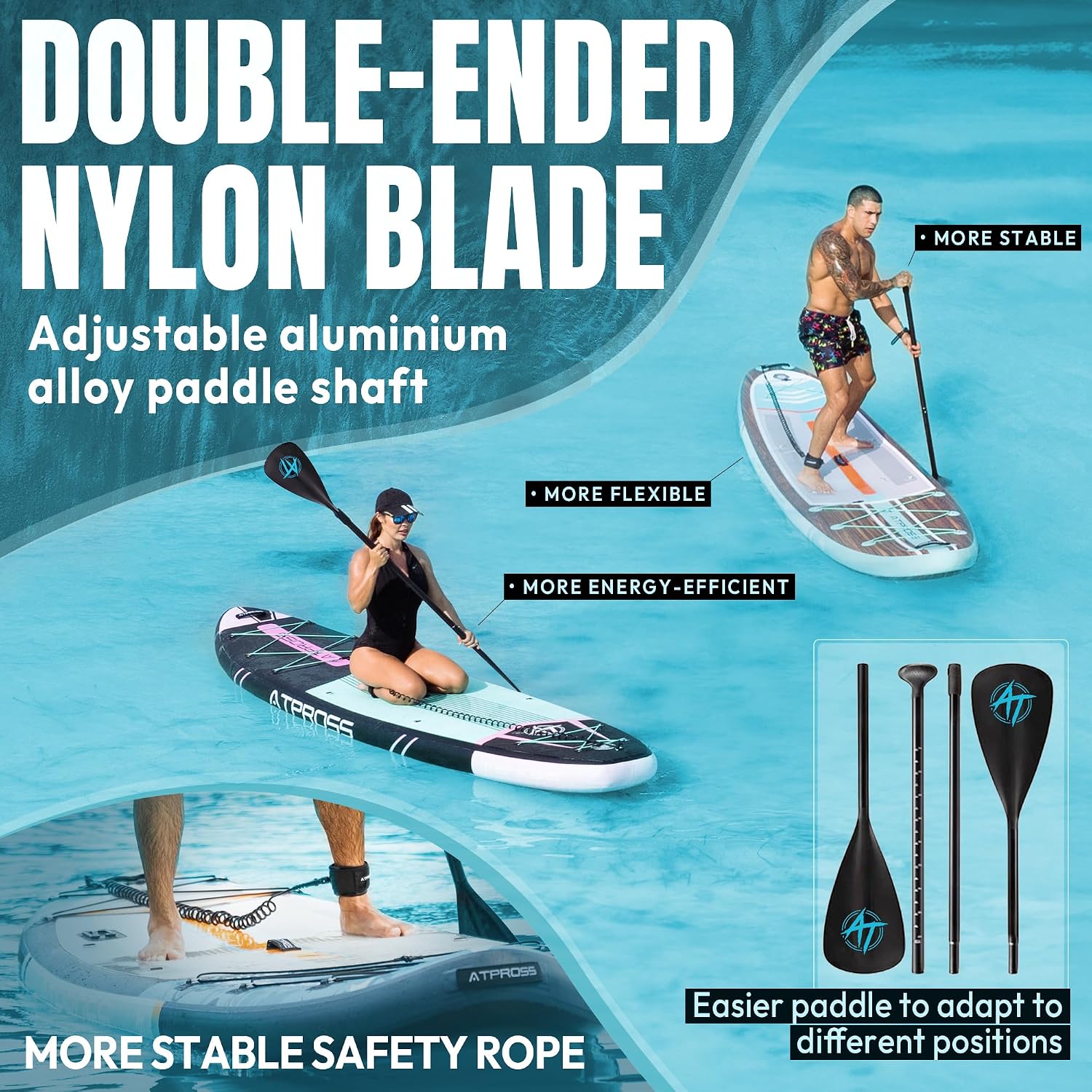 11'6'x35' Inflatable Paddle Board, 450lbs Extra Wide Stand Up Paddleboard for Adults with Premium SUP Accessories Kit & Backpack, Blow Up Kayak Non-Slip Stable Deck Boat for Yoga Fishing Surf