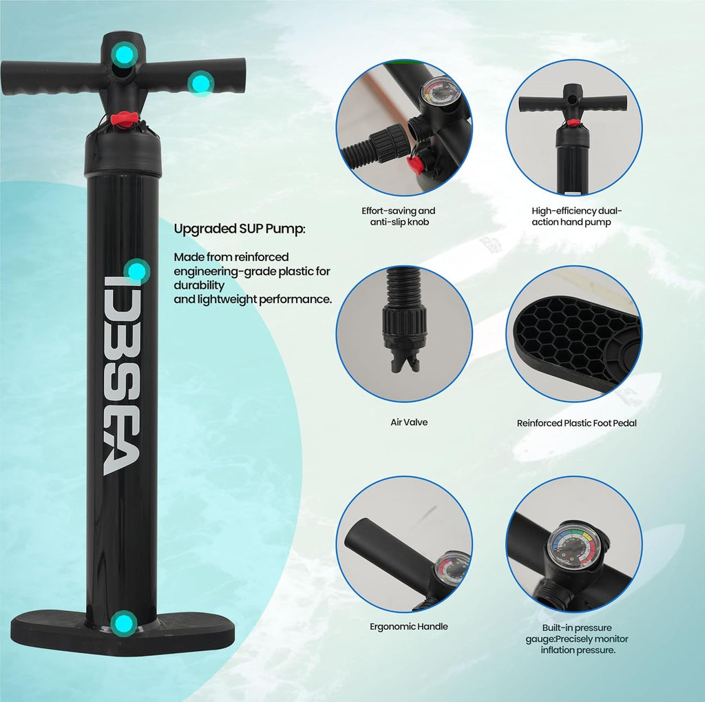11 ft Inflatable Paddle Board with SUP Accessories, Non Slip EVA Deck, Extra Long Extra Wide iSUP, All Around Stand Up Paddle Board for Adults & Youth